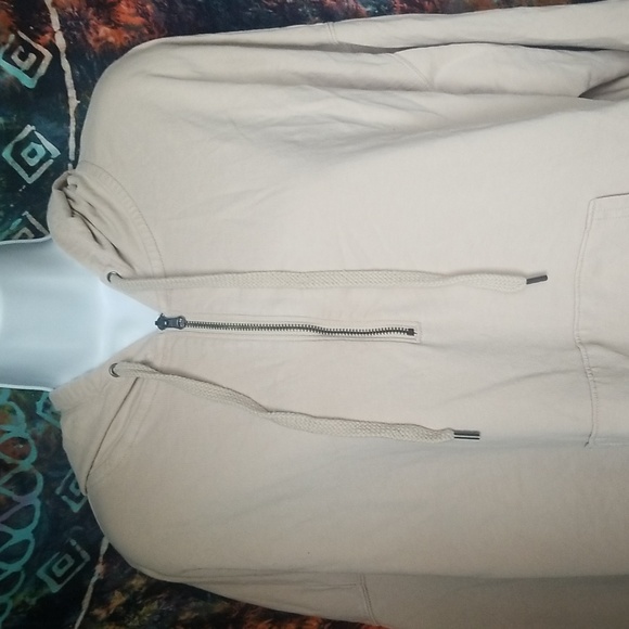 Aerie Sandalwood Oversized Quarter Zip Hoodie Sz L - Picture 4 of 9